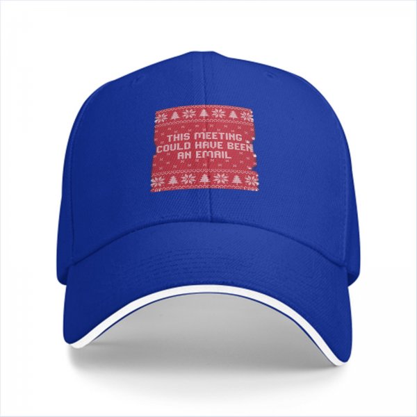 Black Baseball Cap With 'This Meeting Could Have Been An Email' Christmas Print