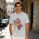 Olive T-Shirt With Scared Viking Cat Graphic Print