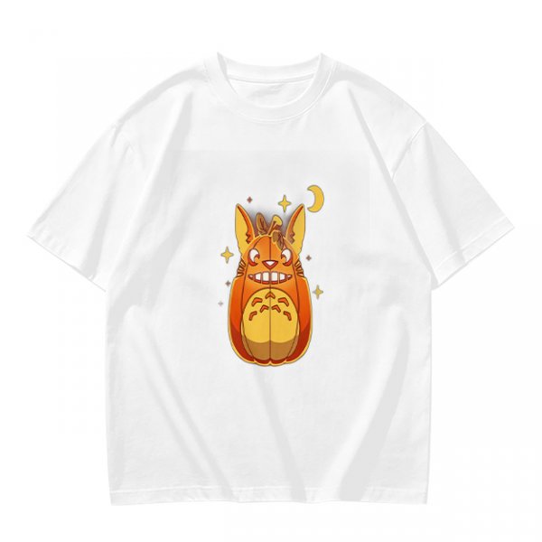 Olive T-Shirt With Cute Pumpkin Creature And Moon Star Print