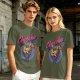 Olive Chocobo Graphic T-Shirt with Retro 80s Style Print