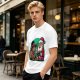 Olive T-Shirt with Santa and Thanksgiving Turkey Graphic