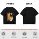 Olive T-Shirt With Ramen Bowl Graphic and Vertical Text Print