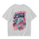 Olive t-shirt with retro hot juice devil graphic print