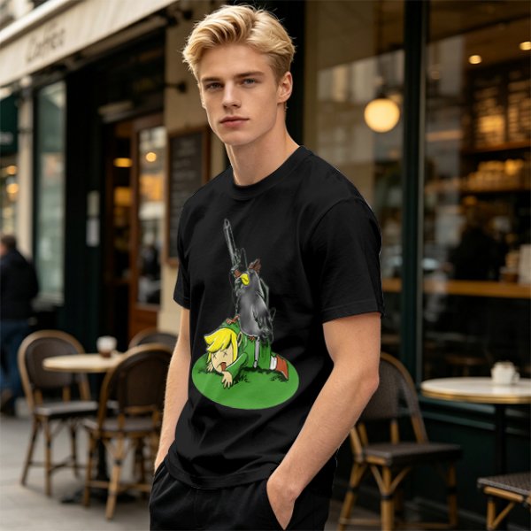 Legend of Zelda Cucco Defeats Link Graphic T-Shirt