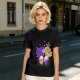 Olive T-Shirt With Cute Fantasy Bird Family Print