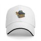 Black baseball cap with Scream Ghostface fast food themed graphic