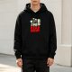 Black hoodie with 'Chat With A Dead Agent' skeleton graphic