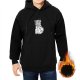 Black Hoodie With Cute Doctor Dog Graphic Print