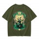 Olive Green T-Shirt With Fantasy Warrior Graphic Print