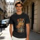 Olive T-shirt with Monster Burger and Japanese Graphic Print