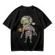Olive T-Shirt With Cute Mummy Holding Hot Coffee Print