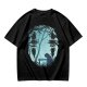 Olive T-Shirt With Silhouetted Forest Scene And Two Figures