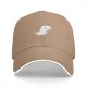 Black Baseball Cap With Cute Running T-Rex Dinosaur Graphic