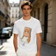 Olive T-Shirt With Cute Hamster In Paper Bag Print