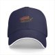 Black Baseball Cap With Coffin And Skeleton Graphic Print