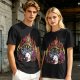 Olive T-shirt with Final Fantasy Vivi and Moogle Fire Artwork