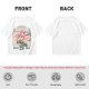 Olive green t-shirt with cherry blossom festival dog character print