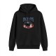 Black hoodie with Obey Cats occult cat and pentagram print
