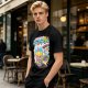 Oversized Graphic Tee with Death Flavor Bubble Tea Print