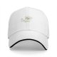 Black Baseball Cap With Cute Angry White Creature Graphic