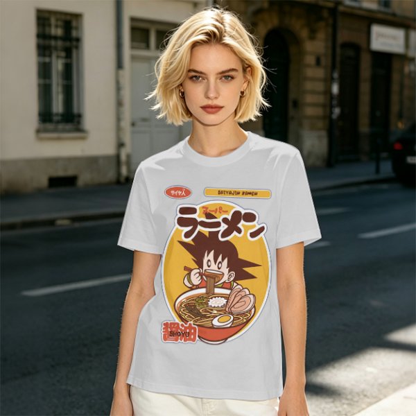 Olive Anime Ramen Graphic T-Shirt