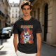 Olive t-shirt with cartoon dog and 'God has allowed me to live another day' print