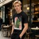Olive T-Shirt with Totoro Cherry Blossom Stamp Art Print