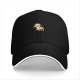 Black Baseball Cap With Cute Headphone Wearing Cat Graphic