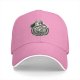 Black baseball cap with stressed skeleton graphic and crisis quote