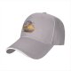 Black baseball cap with anime fire demon ramen bowl graphic