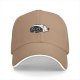 Black Baseball Cap With Cute Sleepy Cat Graphic Design