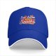 Black baseball cap with I'm here for the snacks graphic print