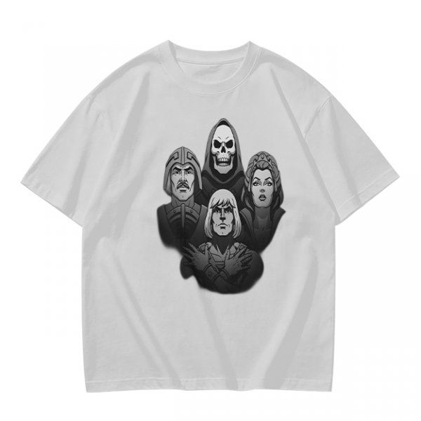 Olive Graphic T-Shirt with Fantasy Character Portraits