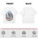 Olive T-Shirt with Whimsical Fantasy Character and Floral Art Print