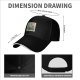 Black Baseball Cap with Anime Stamp Print Design