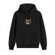 Black Hoodie With Raccoon Face Graphic Print