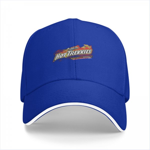 Black baseball cap with Hot Trekkies graphic print