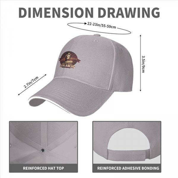 Black baseball cap with Avalanche Knock Out Shinra graphic print