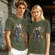 Olive T-Shirt With Cute How To Train Your Dragon Character Print