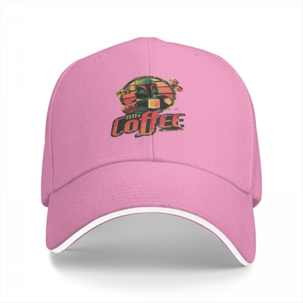 Black baseball cap with Fett Coffee Boba Fett graphic print