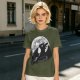 Olive T-Shirt Featuring Toothless Dragon Against Full Moon