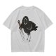 Olive T-Shirt With Dark Crow Holding Knife Graphic Print
