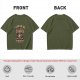 Olive t-shirt with coffee strength motivational print