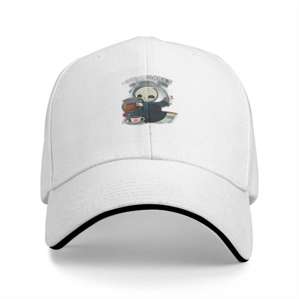 Black Baseball Cap With Cute Grim Reaper Coffee Graphic