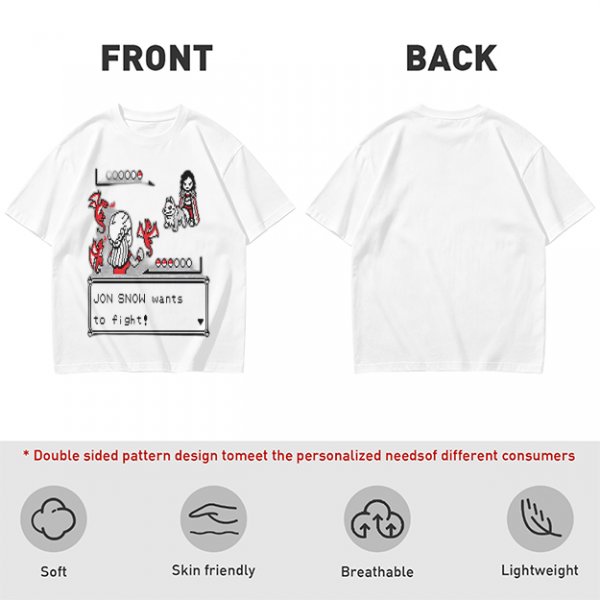 Jon Snow wants to fight Game of Thrones Pokemon style graphic tee