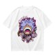 Olive T-shirt with Joyboy Gear 5 Luffy Laughing Anime Print
