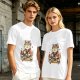 Olive T-Shirt Featuring a Cute Cat Sushi Chef Illustration