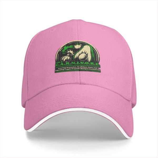 I'm a C.A.R.N.I.V.O.R.E. vegetable graphic black baseball cap