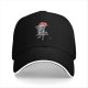 Black Baseball Cap With Samurai Warrior And Red Sun Print