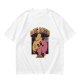 Olive green graphic t-shirt with dog data system print
